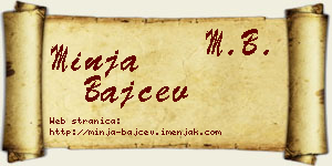 Minja Bajčev vizit kartica